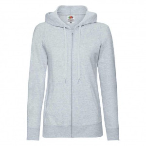 Lekka rozpinana bluza damska z kapturem Lady-Fit Fruit of the Loom Heather