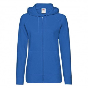 Lekka rozpinana bluza damska z kapturem Lady-Fit Fruit of the Loom Niebiesk
