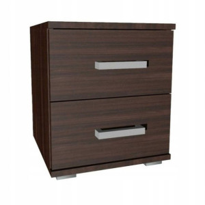 Stolik nocny SEMI 40cm z szufladami wenge SI-C