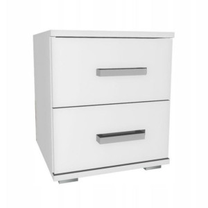 Stolik nocny SEMI 40 cm szuflady biały SI-J