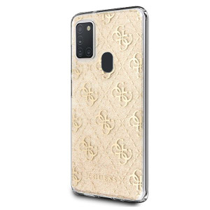 Etui  Guess do Samsung M21 złoty  4G Glitter