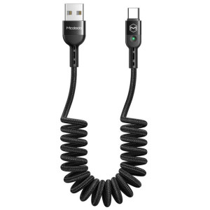 Mcdodo Omega Sprężynka Szybki Kabel Led Usb Typ-c 1,8m Czarny