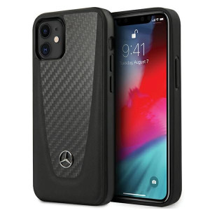 Etui Mercedes do  iPhone 12 mini 5,4" czarny Carbon Dynamic Line
