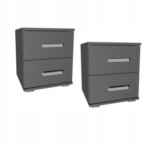 2x szafka nocna SEMI 40cm szuflady antracyt SI-G