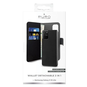 Puro Wallet Detachable Samsung S10 Lite G770 2w1 czarne/black SGS10LITEBOOK