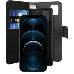 Puro Wallet Detachable iPhone 12/12 Pro 6,1" 2w1 czarne/black IPC1261BOOKC3