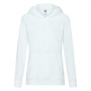 Bluza damska z kapturem Lightweight Fruit of the Loom Biały XS
