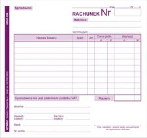 Druk Rachunek ryczałt 2/3A5 1+1