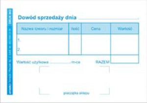 Druk Paragon obuwniczy A7 dowód sprzedaży