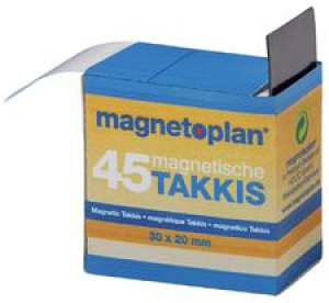 Taśma magnetyczna klejąca 20x30x0.75 mm 45szt