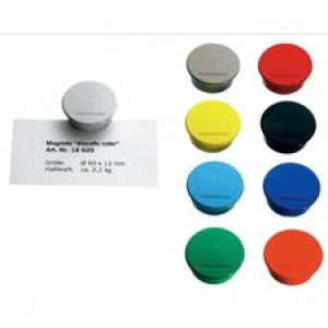 Magnesy Discofix Color 2.2kg 40x13 mm 10szt szary
