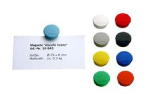 Magnesy Discofix Hobby 0.3 kg 25 mm 10szt żółty