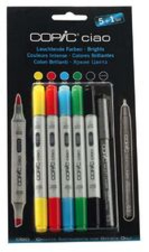 COPIC Ciao Markery Zestaw 5+1 Kolory Świetliste