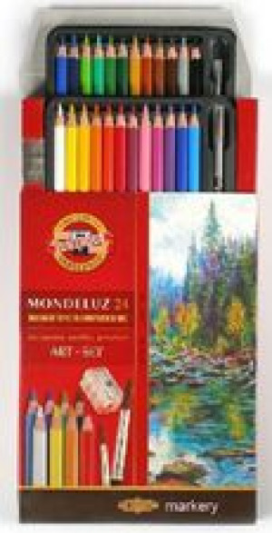Koh i noor Mondeluz Kredki 24kol Pędzel 2x