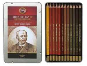 Koh i noor Mondeluz Deluxe Kredki 12kol Brąz metal