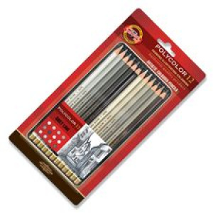 Koh i noor Polycolor Kredki Odci Szary 12kol Bl