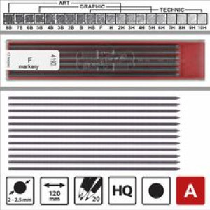 Koh i noor Wkład Grafit Techniczny 2.0mm H 12szt