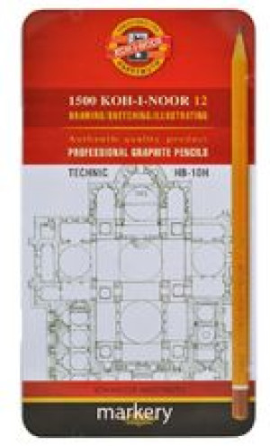 Koh i Noor Technic Ołówki Grafitowe HB-10H 12szt
