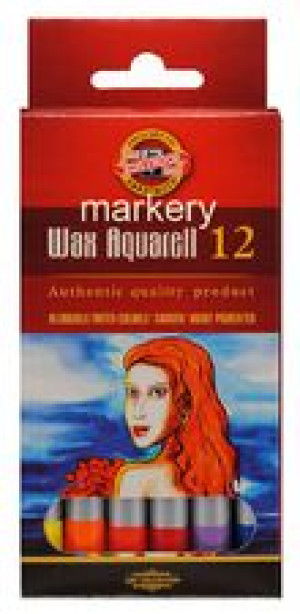 Koh i noor Wax Aquarell Kredki 12 kol Karton