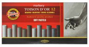 Koh i noor ToisonDor Soft Pastele Szary 12szt