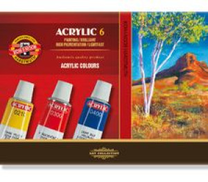Koh i noor Farby akrylowe Acrylic 16ml 6kol