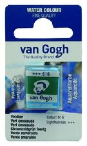 Talens Van Gogh Aquarel Farba kostki 616 Viridian