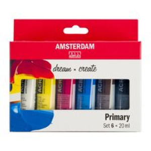 Talens Amsterdam StandardFarby akryl. Primary 6x20