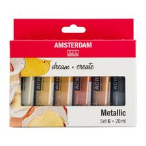 Talens Amsterdam Standard Farby Metalics 6x20ml