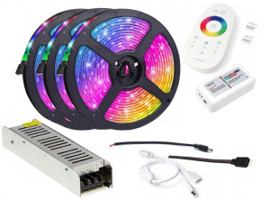 Taśma LED RGB 5050 15m IP20 + pilot ZESTAW