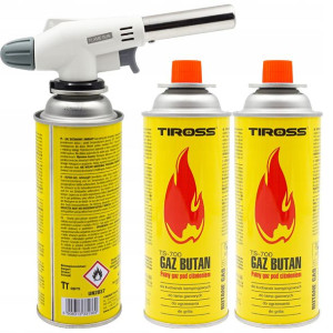 Palnik Gazowy Lutlampa Kartusz Regulacja + 2 Gaz