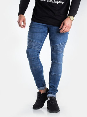 Spodnie TB 1436 Slim Biker Blue Washed