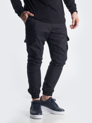 Spodnie Joggery Jogger Cargo Label Black