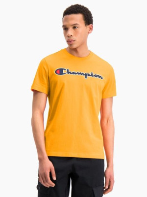 T-shirt Satin Logo Script Yellow