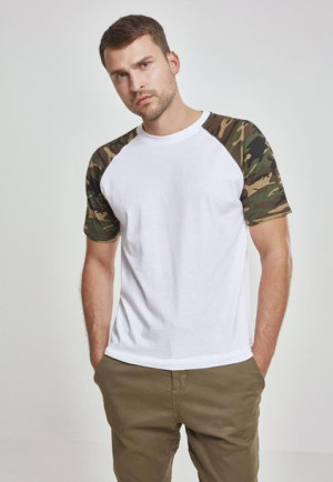 Raglan Contrast Wht/Woodcamo