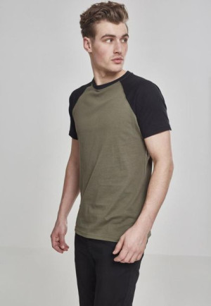 Raglan Contrast Olv/Blk