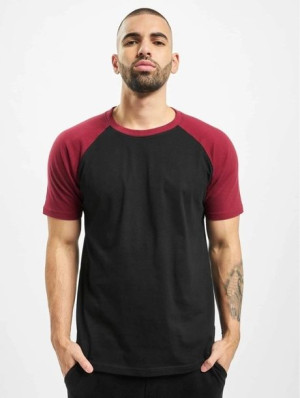 Raglan Contrast Blk/Burgundy