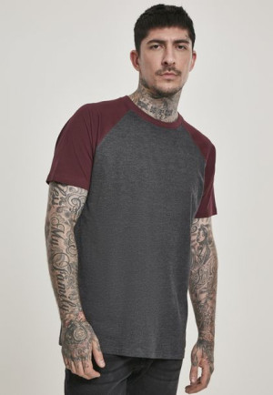 Raglan Contrast Cha/Burgundy
