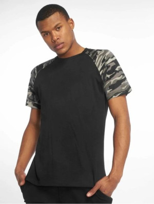Raglan Contrast Blk/Darkcamo