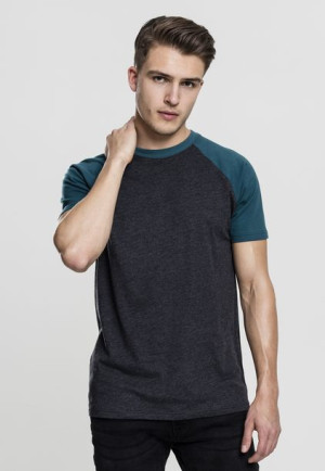 Raglan Contrast Charcoal/Teal