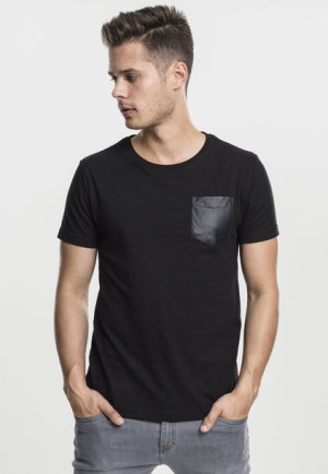 Leather Imitation Pocket Black