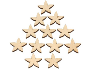 Kwiatki Decoupage Drewniane Scrapki 50szt 2cm V1