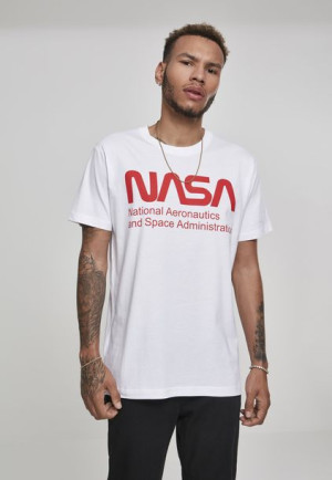 NASA Wormlogo Tee White