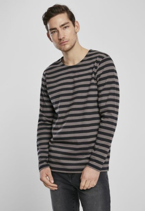 Longsleeve Regular Stripe Asphalt/Black