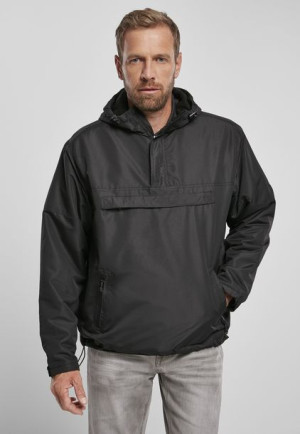 Fleece Pull Over Windbreaker Black