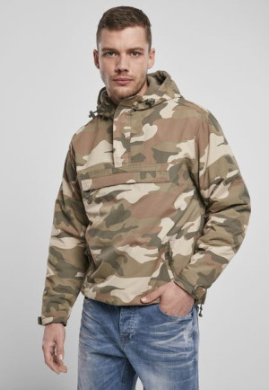 Fleece Pull Over Windbreaker light woodland L