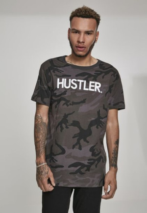 Hustler Logo Camo Tee dark camo L