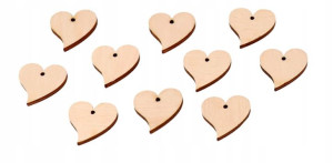 Serca Dziurką Serce Decoupage Scrapki 2cm 10szt W2