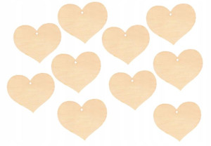 Serca Dziurką Serce Decoupage Scrapki 6 Cm 20 Szt