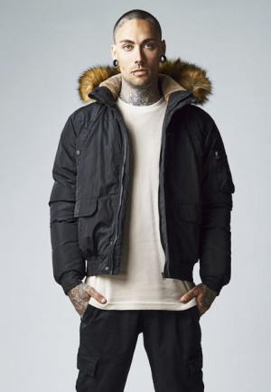 Hooded Heavy Bomber Black