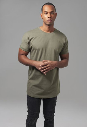 T-shirt Long Shaped Turnup Olive